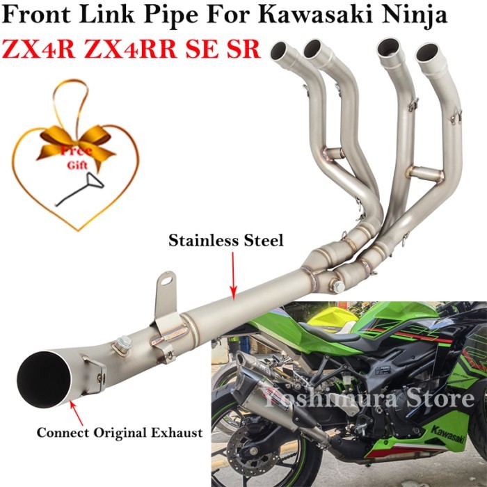 For Kawasaki Ninja ZX4R ZX4RR SE SR ZX-4R ZX 4R 2023 Stainless Motorcycle Exhaust Escape Modify Fro