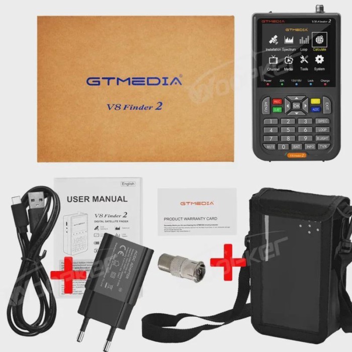 GTMEDIA V8 Finder2 Satellite Finder DVB-S/ DVB-S2/ MPEG-2/ MPEG4 Digital Sat Signal Detector Suppor