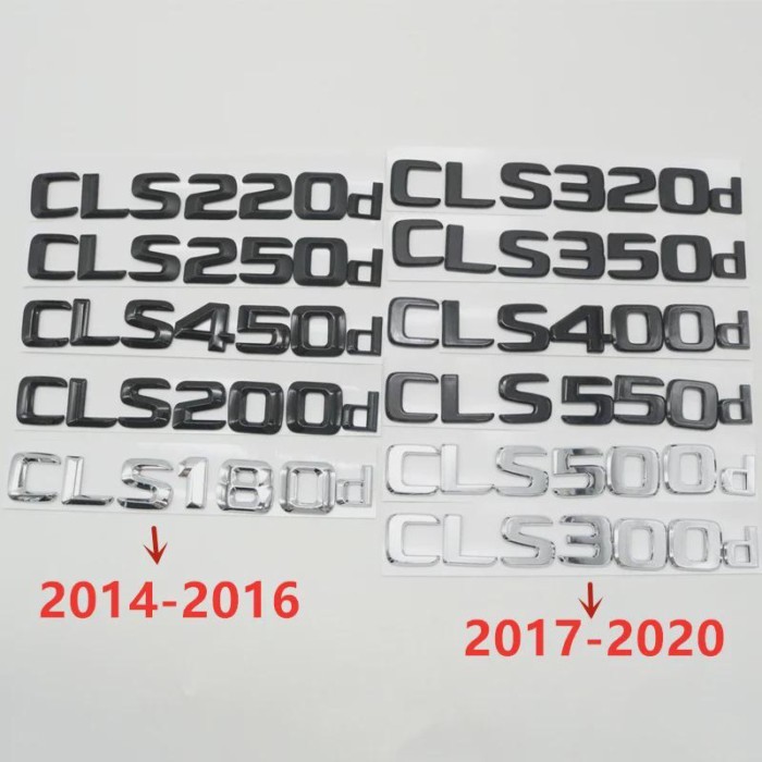 For CLS-Class 2014-2020 CLS180d CLS200d CLS220d CLS350d CLS450d CLS500d CLS550d Emblem Rear Logo St
