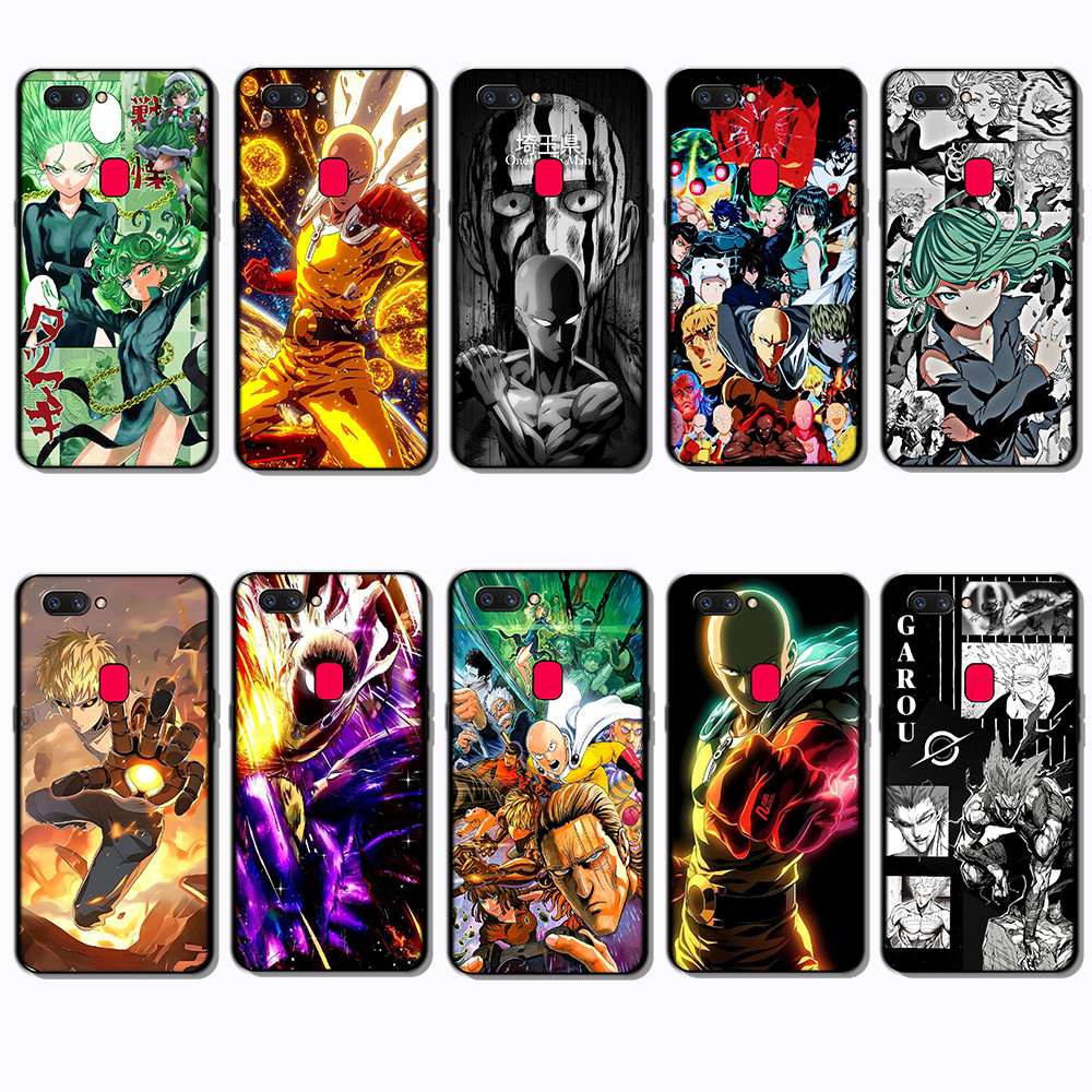 สําหรับ OPPO A1 A1K A3S A5 A5S A7 A8 A9 A11 One Punch Man ขอบสีดําเต็มรูปแบบเคสโทรศัพท์ TPU | Defens