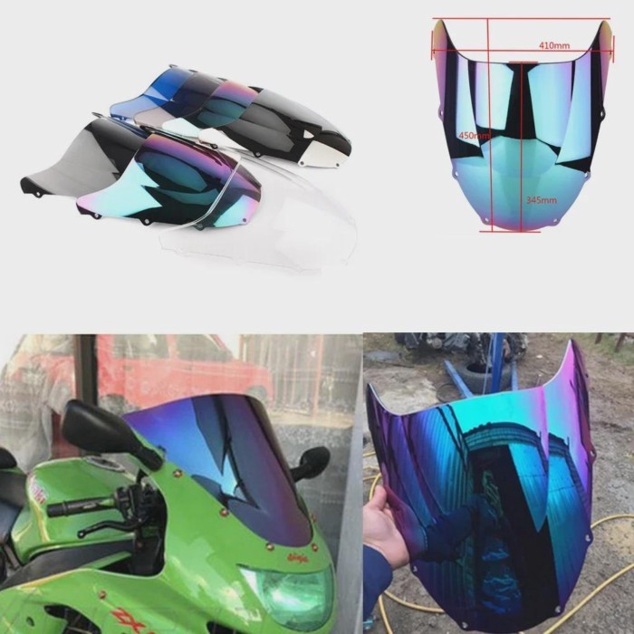 For Kawasaki Ninja ZX-9R ZX9R ZX 9R ZX900C 1998 1999 Motorcycle screen Double Bubble Windshield Def