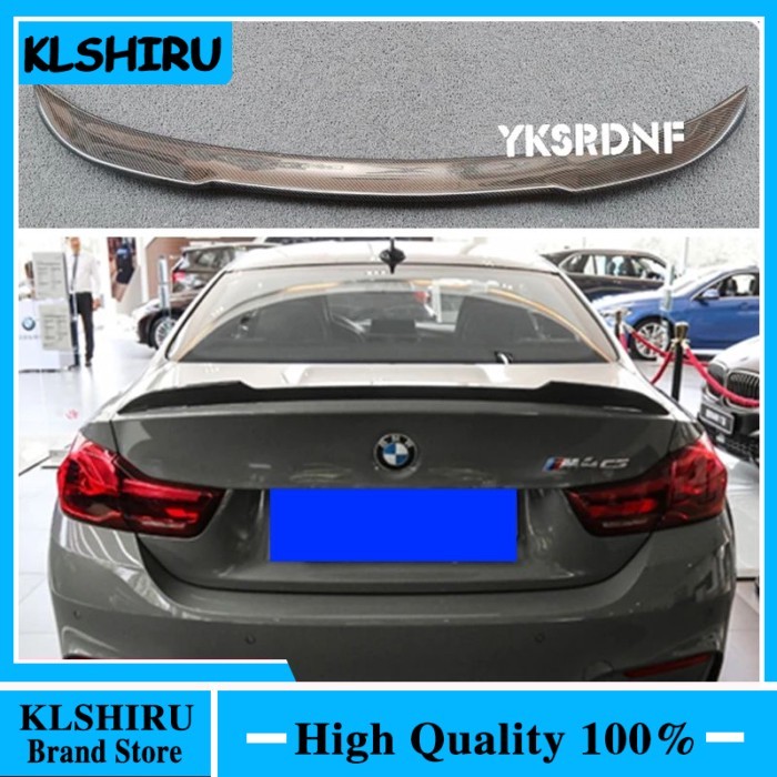 CS style carbon fiber rear truck spoiler For BMW M4 Coupe F82 F32 M4 Spoiler carbon Wings car styli