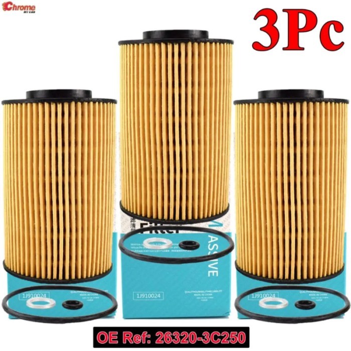3x Oil Filter For Hyundai Accent 2010 - 2019 i20 2008 - 19 Matrix 2005 - 2008 Kia Cee'D 2006 - 2019
