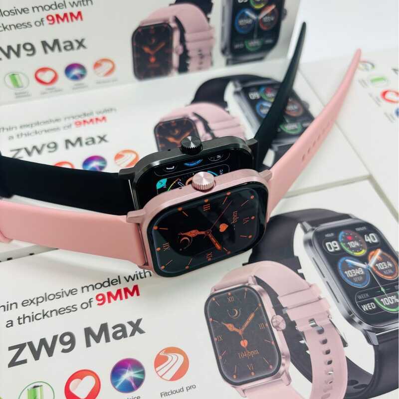 สมาร์ทวอทช์ ZW9Max Heart Rate ความดันโลหิตออกซิเจนในเลือดการตรวจสอบการนอนหลับบลูทูธโทรเพลงมัลติฟังก์