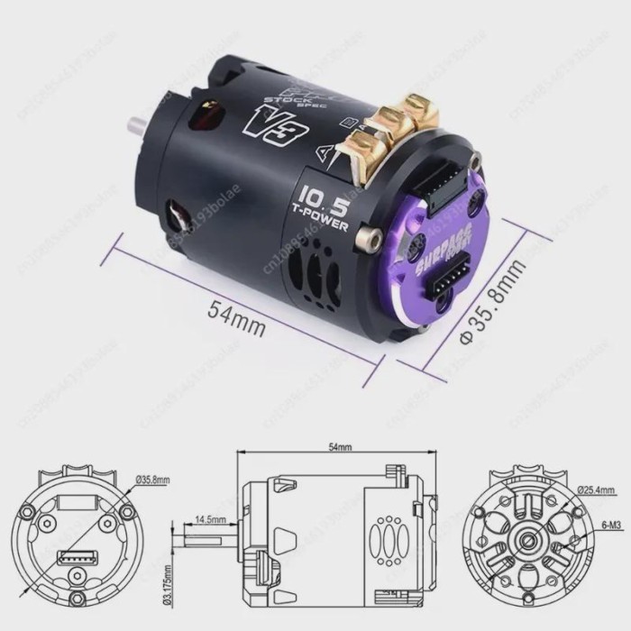 V3 540 sensory brushless motor 3650 motor TT02 Sakura electric room tension drift universal