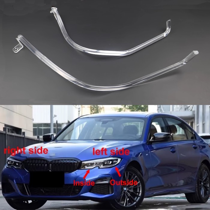 For BMW 3 Series G20 G28 2020 2021 2022 Car Accessories Headlight Light Guide Plate Daytime Running