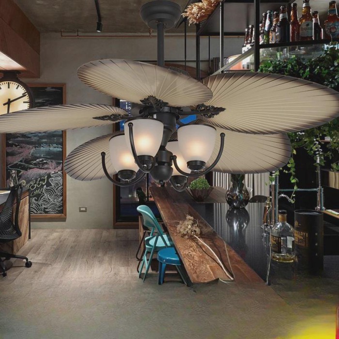 Ceiling Fan Lights Retro Fan Lights Simple Modern Living Room Dining Fan Lights Industrial Wind Cha