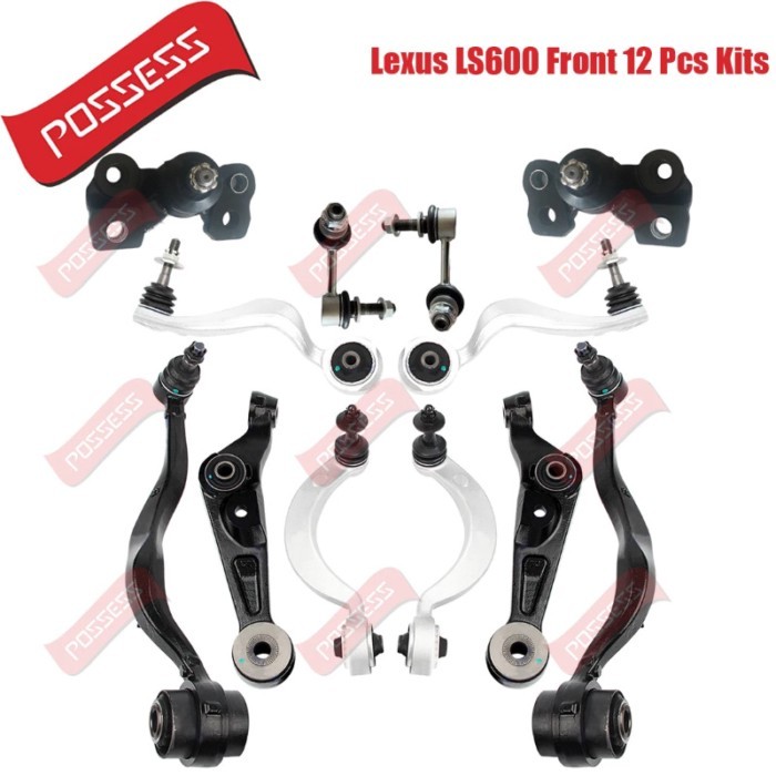 12 Pcs Front Suspension Control Arm Stabilizer Link Kits For Lexus LS600 LS600H LS600HL UVF45 UVF46