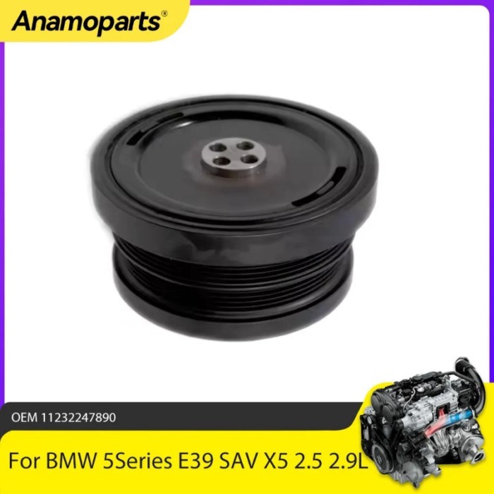 Engine Parts Crankshaft Belt Pulley Fit 2.5 2.9L V6 For BMW 5Series E39 X SAV X5 E53 M57D30 2.5 2.9