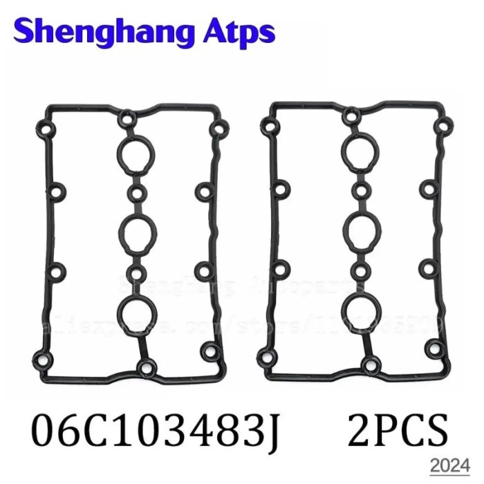 Right Left Engine Valve Cover Gaskets For Audi A4 3.0L 3.2L A6 2.7L 3.0L 3.2L 2002-2006 06C103483J