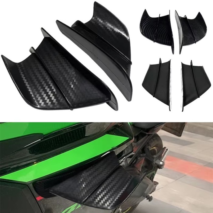 Fit for Yamaha YZF R1 R6 R3 R25 BMW S1000RR 50 125 Scooter Aerodynamic Wing Kit Universal Fixed Win