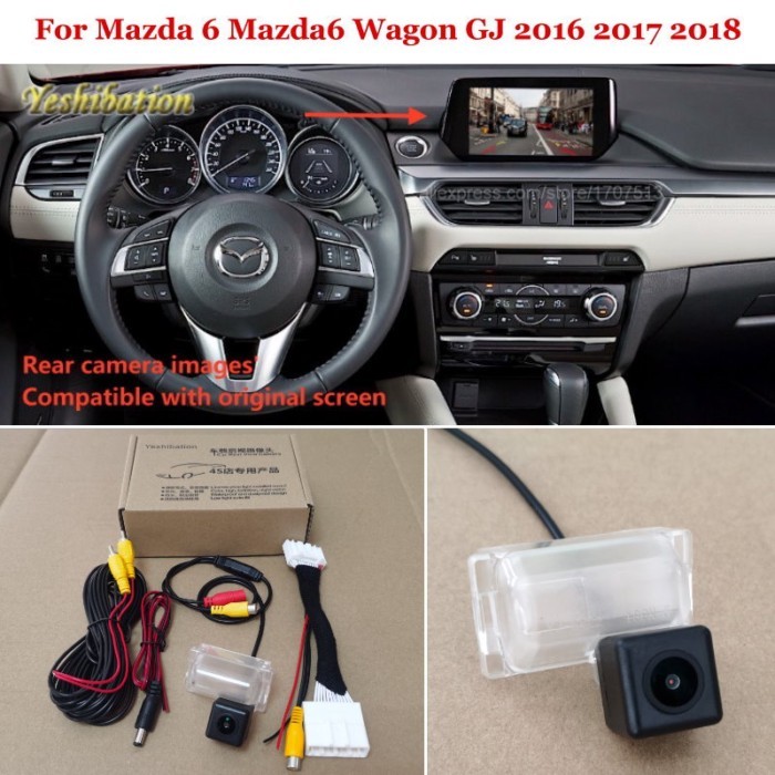 Yeshibation Car Rear View Camera For Mazda 6 Mazda6 Wagon GJ 2016~2018 - Back Up Reverse Camera RCA