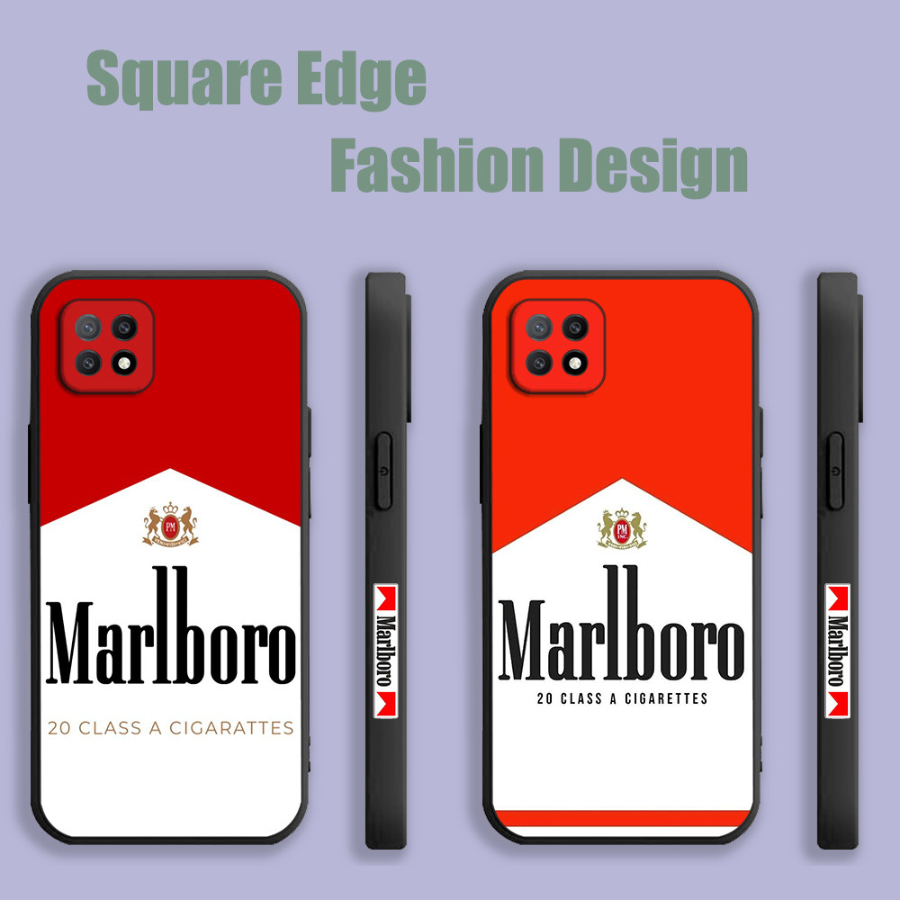 ปลอกสําหรับ Samsung Galaxy S25 S25 ULTRA A16 A36 Malboro รูปแบบโลโก้ JGL76 เคสโทรศัพท์ขอบสี่เหลี่ยม