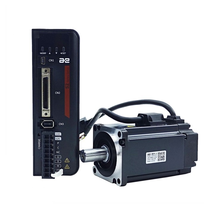 AC 220V 400W 0.4KW Servo Motor+Driver Kit 1.27NM AC Motor S2P-2R8AI+AEQL-0604JFA/B Brake Kit Single