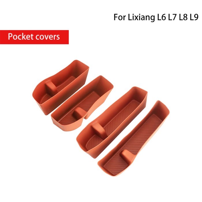 For Li Lixiang L6 L7 L8 L9 Car Styling Door Inner Storage Box Door Pocket Slot Pad Silicone Storage