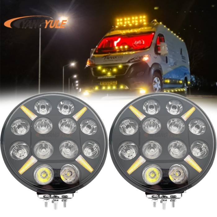 1 PCS 9 Inch 120W Led Work Light Headlight 12V 24V 6000K Offroad 4WD 4x4 LED DRL HeadLamp for Jeep