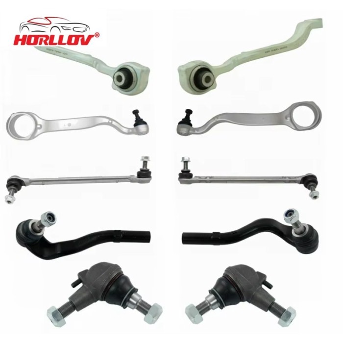 Auto Steering Suspension Kit Control Arms Ball Joints Tie Rods End Links for Mercedes-Benz W212 212