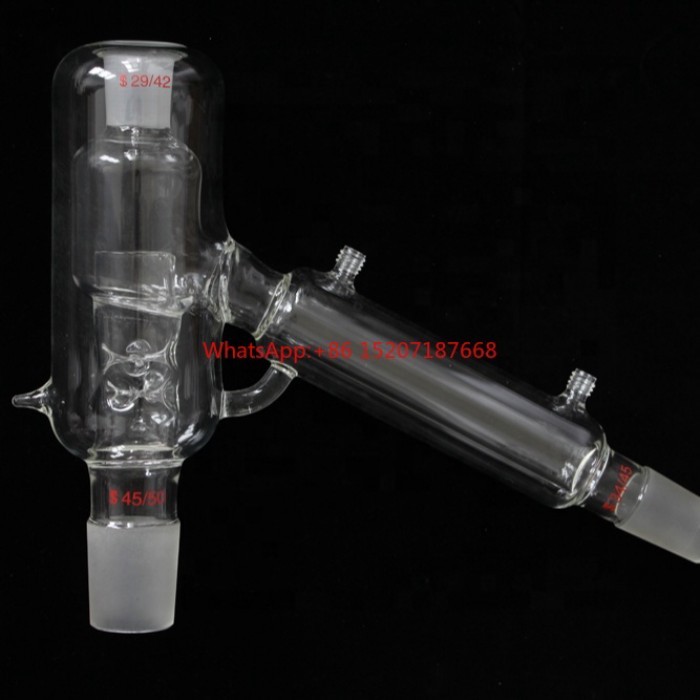 Glass Short Path Distillation Head Anti Reflux 5L 60 Degree with Thermometer Port 29/42
