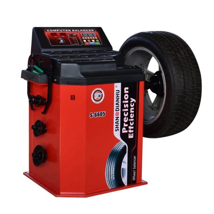 S-6605 Car Tire Balancing Machine 220V/0.25kw Tire Dynamic Balancer Wheel Rim Balance Automatic Spi