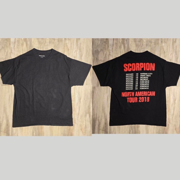 Drake เสื้อยืด Drake Scorpions North American Tour 2018 ของคุณเอง