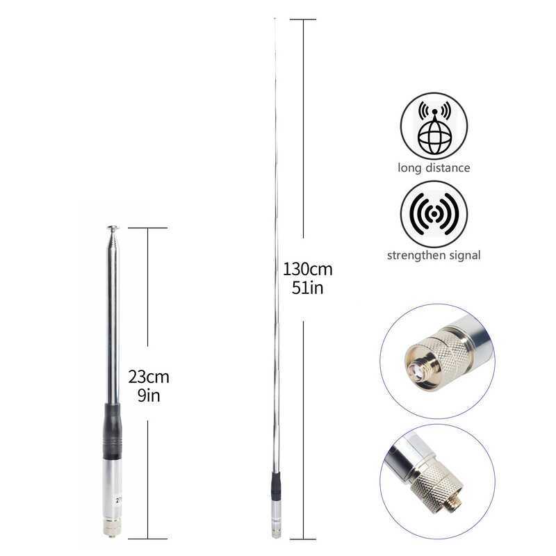 ▥ 27Mhz CB Telescopic Aerial,Handheld Portable Radio Antenna SMA Female Compatible With Quanshe