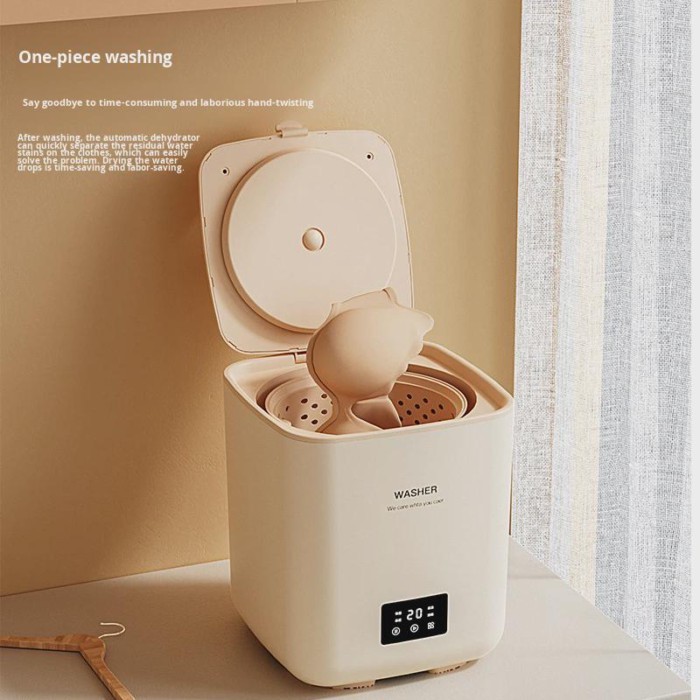 Wholesale Fully Automatic Mini Washing Machine All-in-One Wash Spin Underwear Socks Silver Ion Ozon