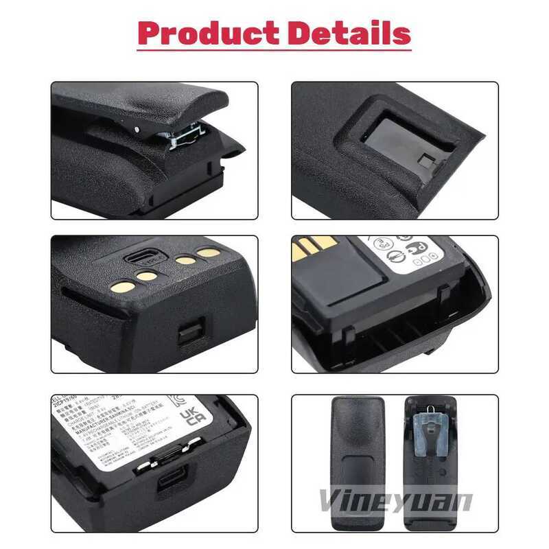 ▥ ใหม่ 7.4V 3200Mah Pmnn4808a ชาร์จแบตเตอรี่ Type-C USB ชาร์จสําหรับ Motorola R7 2 WAY วิทยุ Pm