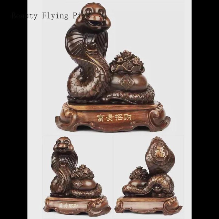 1PCS Chinese Zodiac Snake Ornament Lucky Zodiac Snake Crafts Mascot Desktop Decor  housewarming Gif