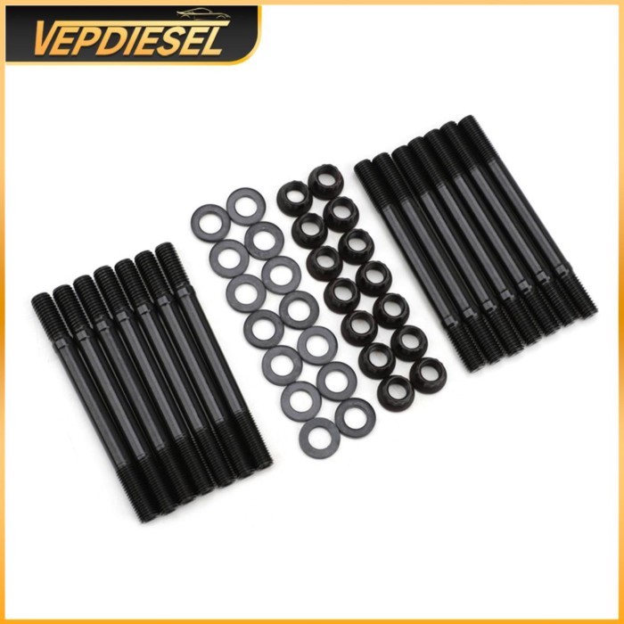 1set Cylinder Head Stud Kit 201-4302 For E36 325i 2.5L 6 Cyl M50 3.0L S50US 3.2L S52US Inline 6 Pro