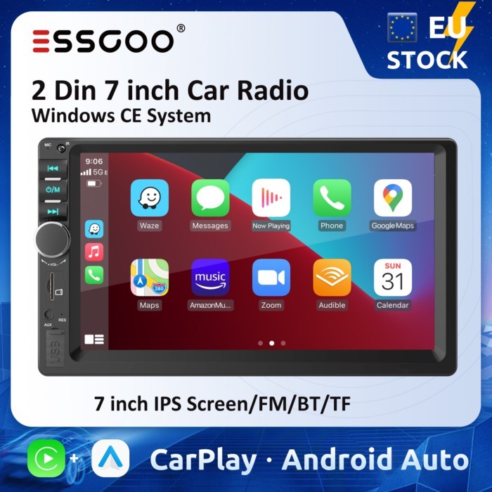 ESSGOO 7" Car Radio Wired Carplay Car Intelligent Systems Universal Autoradio Automotive Multimedia