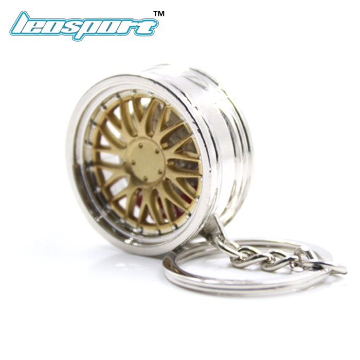 Car Wheel RIM keychain Car wheel Nos Turbo keychain key ring metal with Brake discs