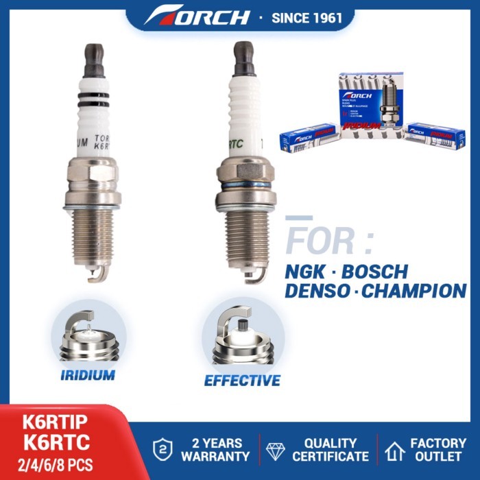 Original TORCH Spark Plugs K6RTC/K6RTIP Series Replace for IFR6S BKR6ES BKR6EZ LFB479Q3707800A 1010