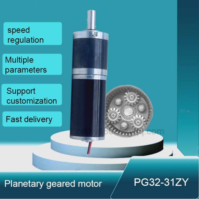 12V/24V DC Planetary Gear Motor 32GP-31ZY Mini Electric Tubular Reductor 3D Printers Conveyors Auto