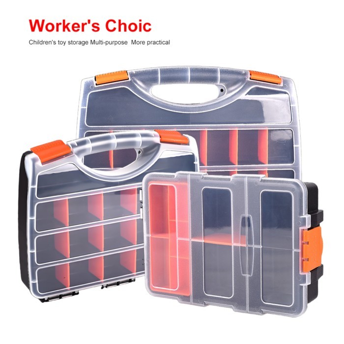 Tool Parts Box Portable Parts Box Hardware Tool Storage Box Plastic Box Multi-Compartment Screw Sto