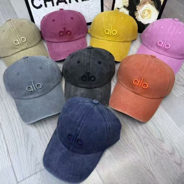 ALO สไตล์ฤดูใบไม้ร่วงใหม่ล้างชั้นปักตัวอักษรเบสบอลหมวกกลางแจ้ง Face-แสดงขนาดเล็ก Visor หมวกสําหรับชา