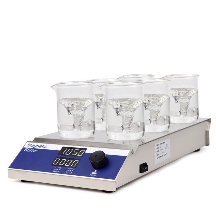 Factory 6-Position Digital Magnetic Stirrer Lab Rotary Stirring Mixer Perfume Multi Position Magnet