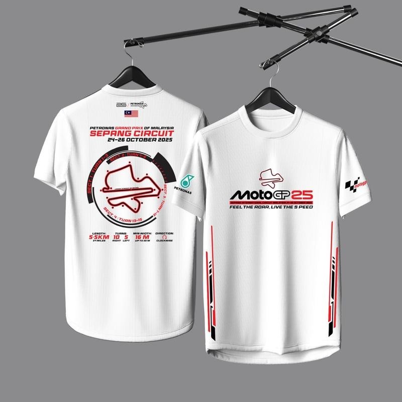 Black-Turquoise, White-Red, Red-Turquoise & Blue-Turquoise MotoGP 25 Petronas Grand Prix Sepang Circ
