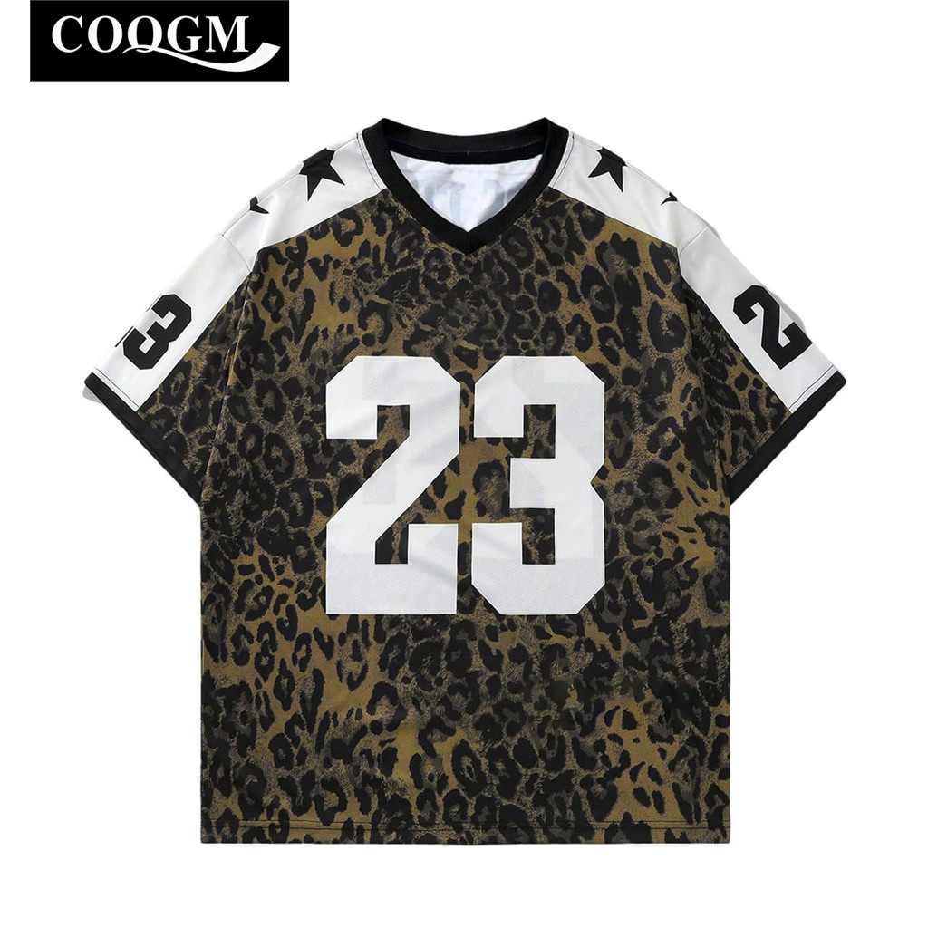 AriannaFree Custom Name & Number การปรับแต่งชื่อและหมายเลขฟรี เสื้อยืดพิมพ์ลายเสือดาวดีไซน์ใหม่สําหรับผู้ชายและผู้หญิงแห้งเร็วเส้นใยละเอียดพิเศษที่ซับเต็ม