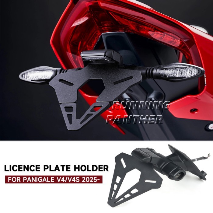 Motorcycle License Plate Holder For Ducati PANIGALE V4 V4S 2025- Rear Short Tail Stock Tailstock Fr