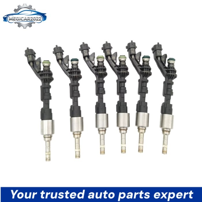 6pcs FX23-9F593-AC FX23-9F593-AB AJ813643 C2Z18366  Fuel Injectors For Jaguar F-Type XJ XF 2013-201