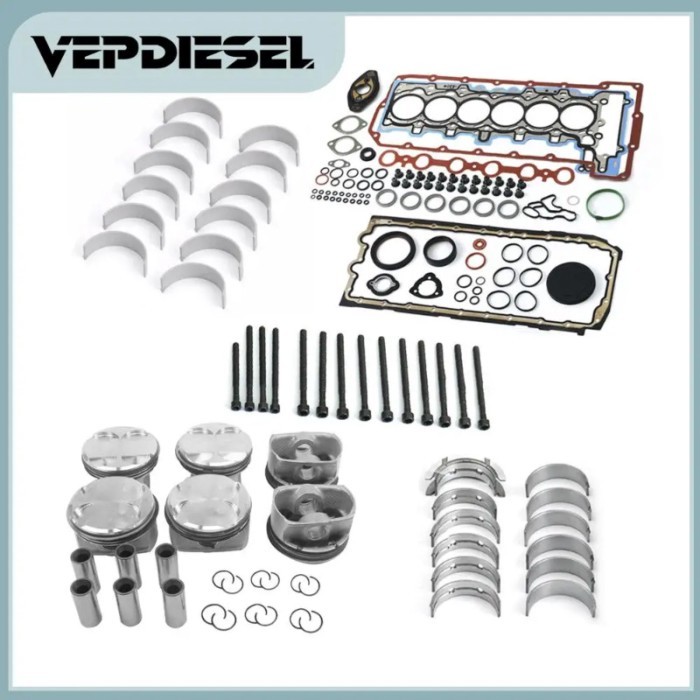 N52B30 Engine Gaskets Rebuilding Kit 10.7:1 For BMW 125i 330i 530xi X1 X3 X5 Z4 E82 E90 E60 E65 3.0