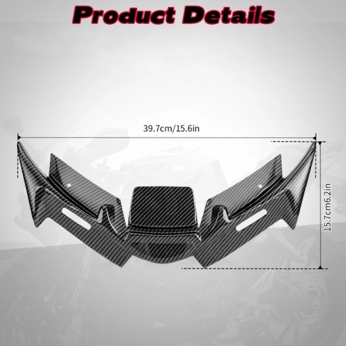 1pc for Yamaha R15 V4 2022 Winglet Motorcycle Front Panel Winglet Fairing Wing Hood Motorcycle Acce