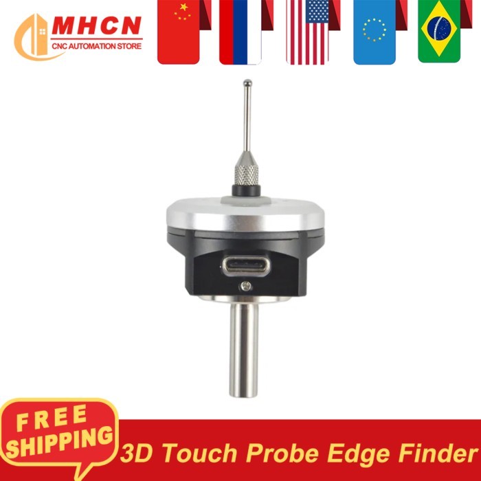 MHCN Latest Upgrade V6 CNC Anti-Roll 3D Touch Probe NO Edge Finder CNC Probe Compatible with Mach3