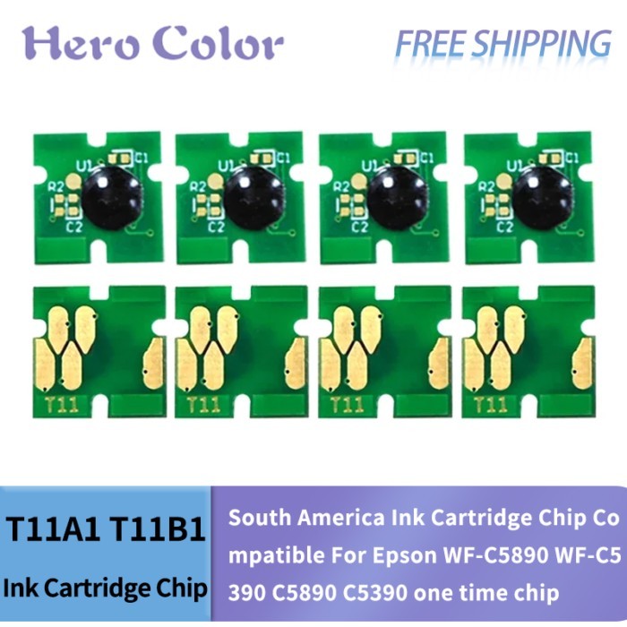 South America T11A1 T11B1 T11A2 T11A3 T11A4 Ink Cartridge Chip Compatible For Epson WF-C5890 WF-C53