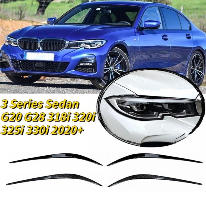 Car Headlight Eyelids Eyebrows For BMW For BMW 3 Series Sedan G20 G28 318i 320i 325i 330i 2020 2021
