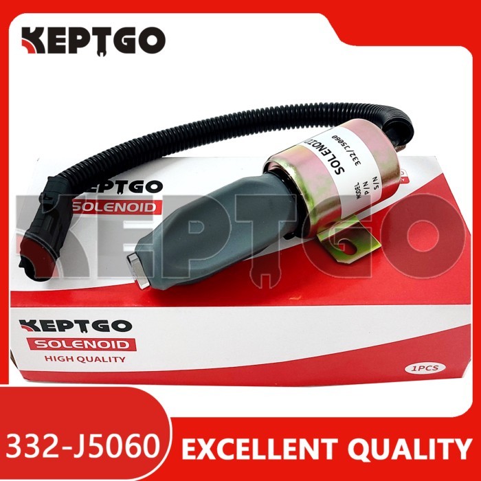 332-J5060 24V Fuel Shutoff Solenoid 332/J5060 For JCB Fuel Shutoff Solenoid JS130 JS160 JS180 JS240