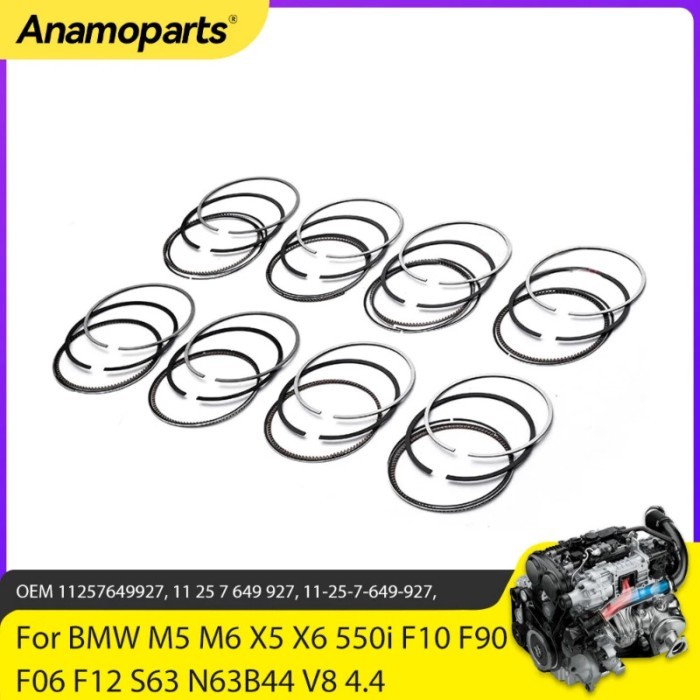 Engine Parts Piston Rings Fit 4.4 L V8 Gas N63B44C N63B44D For BMW M5 M6 X5 X6 550i F10 F90 F06 F12