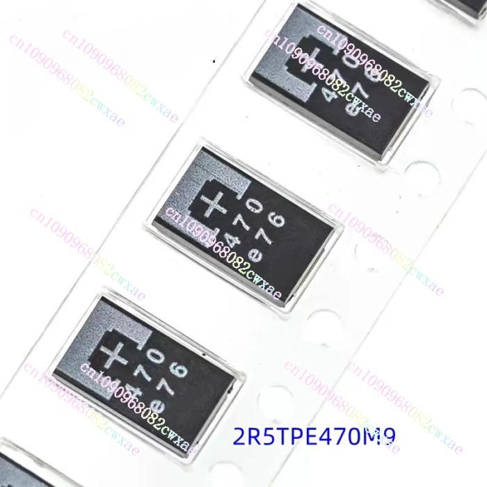 100~1000PCS 2R5TPE470M9 470 2.5V 470UF SMD Tantalum Capacitor New and original