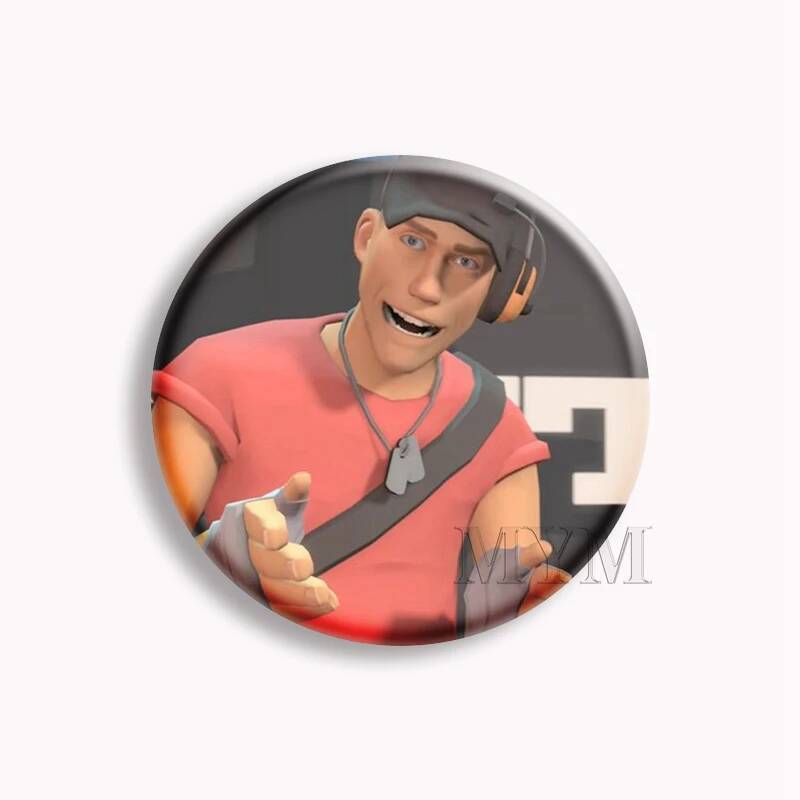 เข็มกลัด Team Fortress 2 Scout สไตล์อะนิเมะ นุ่ม ๆ ลายการ์ตูน สำหรับสะสมและประดับตกแต่ง