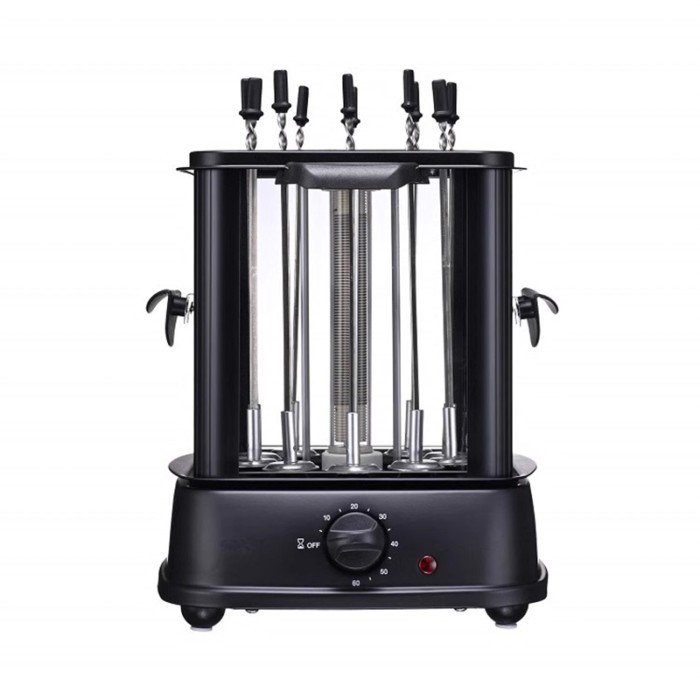 Electric grill household smokeless Barbecue grill electric grill net red vertical automatic rotary